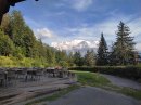 Au resto, vue sur le Mont Blanc